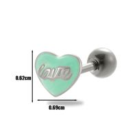 1 Piece Ear Cartilage Rings & Studs Vintage Style Heart Shape 316 Stainless Steel  Plating sku image 2