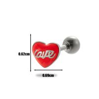 1 Piece Ear Cartilage Rings & Studs Vintage Style Heart Shape 316 Stainless Steel  Plating sku image 5