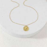 Copper Simple Style Round Plating Pendant Necklace main image 4