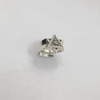 Hip-hop Retro Triangle Eye Sterling Silver Plating Men's Rings main image 3