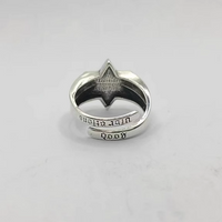 Hip-hop Retro Triangle Eye Sterling Silver Plating Men's Rings main image 2