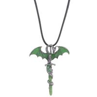 Gotisch Schläger Drachen Legierung Unisex Halskette Mit Anhänger sku image 3
