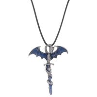 Gothic Bat Dragon Alloy Unisex Pendant Necklace sku image 1