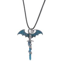 Gotisch Schläger Drachen Legierung Unisex Halskette Mit Anhänger sku image 2