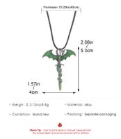 Gothic Bat Dragon Alloy Unisex Pendant Necklace main image 2