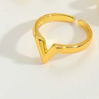 Wholesale Simple Style Classic Style Geometric Copper Plating Open Rings sku image 3