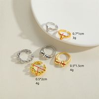 Wholesale Simple Style Classic Style Geometric Copper Plating Open Rings main image 2