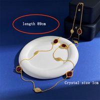Commute Shiny Water Droplets Copper Inlay Zircon Sweater Chain main image 2