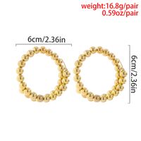 1 Pair Glam Exaggerated Geometric Plating Ccb Copper Earrings sku image 1