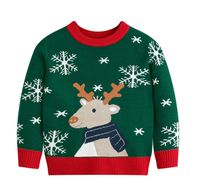Christmas Fashion Snowflake Deer Viscose Hoodies & Sweaters sku image 2
