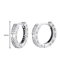 1 Pair Simple Style Roman Numeral Plating Inlay Copper Zircon Earrings sku image 1