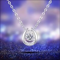 Sterling Silver Elegant Infinity Gra Plating Inlay Moissanite Pendant Necklace main image 1