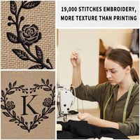 Women's Cotton Letter Heart Shape Classic Style Appliques Zipper Bag Sets main image 3