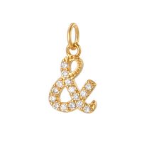 1 Piece Copper Zircon 14K Gold Plated Inlay Polished Pendant Chain sku image 80