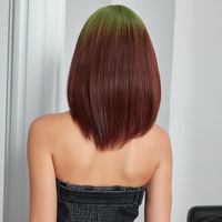 Women's Elegant Sweet Multicolor Casual Street Chemical Fiber Bangs Short Straight Hair Wig Net main image 9