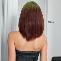 Women's Elegant Sweet Multicolor Casual Street Chemical Fiber Bangs Short Straight Hair Wig Net main image 10