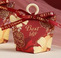 Letter Flower Paper Wedding Banquet Gift Bags sku image 6