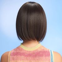 Women's Sweet Brown Casual Weekend Chemical Fiber Bangs Straight Hair Wig Net main image 9