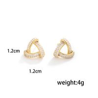 1 Pair Simple Style Classic Style Tassel Plating Inlay Copper Rhinestones Pearl Ear Studs main image 4