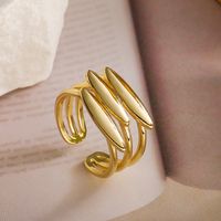 Wholesale Simple Style Geometric Copper Plating Open Rings sku image 1