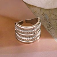 Wholesale Simple Style Geometric Copper Plating Open Rings sku image 3