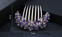 Women's Chinoiserie Flower Butterfly Alloy Plating Insert Comb main image 2