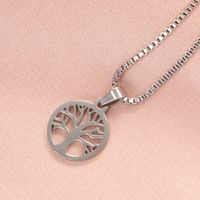 Stainless Steel 18K Gold Plated Casual Simple Style Life Tree None Pendant Necklace sku image 1