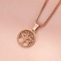 Stainless Steel 18K Gold Plated Casual Simple Style Life Tree None Pendant Necklace sku image 3