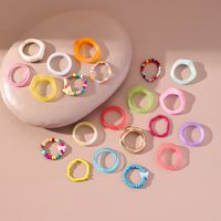 Wholesale Jewelry Simple Style Butterfly Resin Glass Irregular Rings main image 1