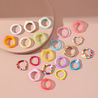 Wholesale Jewelry Simple Style Butterfly Resin Glass Irregular Rings sku image 1