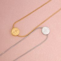 Stainless Steel 18K Gold Plated Rose Gold Plated Simple Style Human None Pendant Necklace main image 1