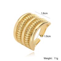 Wholesale Simple Style Geometric Copper Plating Open Rings main image 3