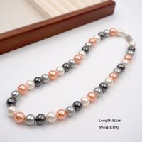 Simple Style Round 304 Stainless Steel Imitation Pearl Wholesale Bracelets Necklace main image 2