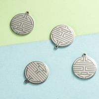 1 Piece Stainless Steel None 18K Gold Plated Stripe Pendant main image 4