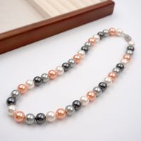 Simple Style Round 304 Stainless Steel Imitation Pearl Wholesale Bracelets Necklace sku image 2