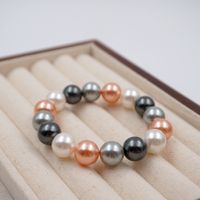 Simple Style Round 304 Stainless Steel Imitation Pearl Wholesale Bracelets Necklace sku image 1