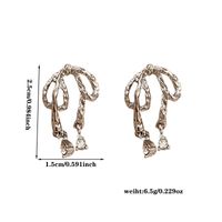 1 Paire Style IG Noeud D'Arc Plissé Alliage Strass Artificiels Clips D'oreille Boucles D'Oreilles main image 2