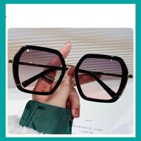 Vacation Solid Color Pc Polygon Full Frame Women's Sunglasses sku image 2