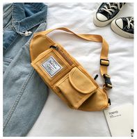 Fashion Wild Canvas Multi-pocket Pouch Sports And Leisure Student Pockets Waist Bags sku image 2
