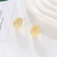 1 Pair Elegant Simple Style Geometric Solid Color Plating Alloy Ear Studs main image 5