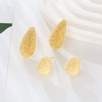 1 Pair Elegant Simple Style Geometric Solid Color Plating Alloy Ear Studs main image 1