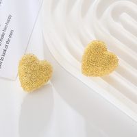1 Pair IG Style Simple Style Water Droplets Heart Shape Plating Alloy Ear Studs main image 4