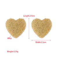 1 Pair IG Style Simple Style Water Droplets Heart Shape Plating Alloy Ear Studs main image 3