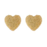 1 Pair IG Style Simple Style Water Droplets Heart Shape Plating Alloy Ear Studs main image 7