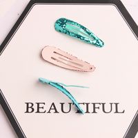 Girl's Simple Style Water Droplets Sequin Hair Clip main image 4