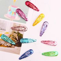 Girl's Simple Style Water Droplets Sequin Hair Clip main image 2