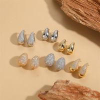1 Pair Elegant Glam Water Droplets Plating Inlay Copper Zircon Earrings main image 3
