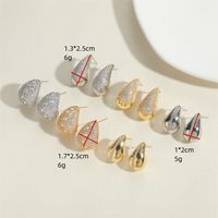1 Pair Elegant Glam Water Droplets Plating Inlay Copper Zircon Earrings main image 2