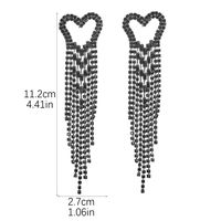1 Pair Elegant Glam Tassel Inlay Alloy Rhinestones Drop Earrings main image 6