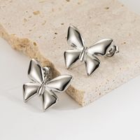 1 Pair Modern Style Simple Style Classic Style Bow Knot Plating Stainless Steel 14k Gold Plated Ear Studs main image 3